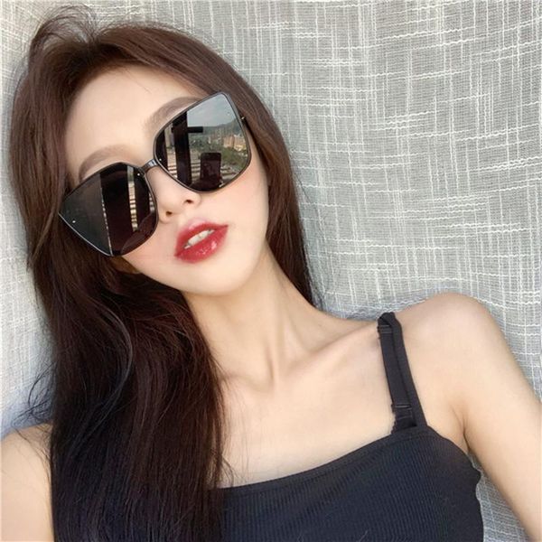 

sunglasses fashion plastic cat eye women oversized brand designer vintage retro mirror sun glasses for female uv400 oculos, White;black