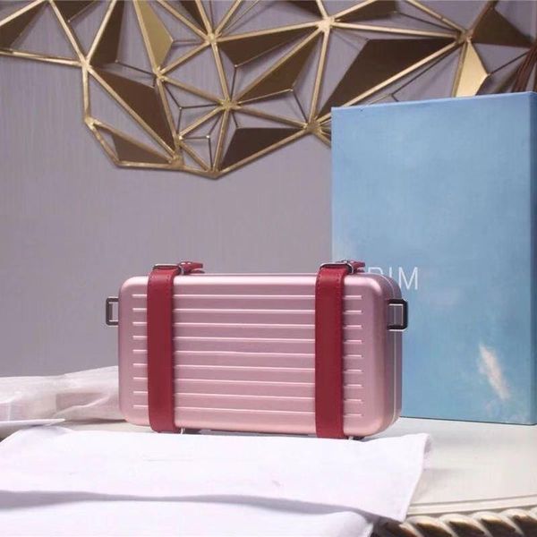 

fashion design women's bag original aluminum box shell brand small shoulder bags