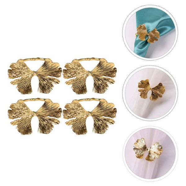

napkin rings 4pcs leaf buttons restaurant dinning adorable tabledecorations