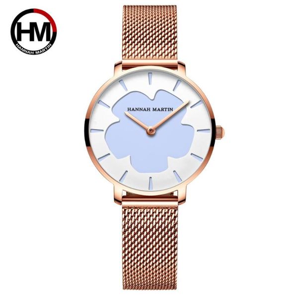 

wristwatches 2021 hm women watches luxury waterproof creative discoloration watch ladies dress rose gold stainless steel clock gift, Slivery;brown