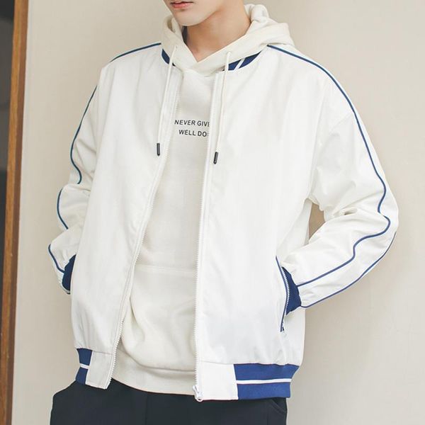 

men's jackets 2021 spring autumn baseball men streetwear fashion black white college varsity jacket male casual bomber coats, Black;brown