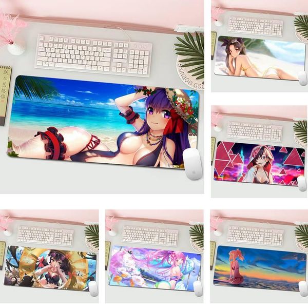 

mouse pads & wrist rests anime girl bikini rubber pc computer gaming mousepad l large gamer keyboard desk mat tablet pad