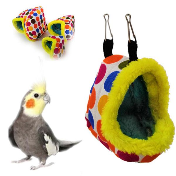 

parrot nest plush warm winter hammock pet bird hanging swing bed cave for parakeet hamster squirrel cages