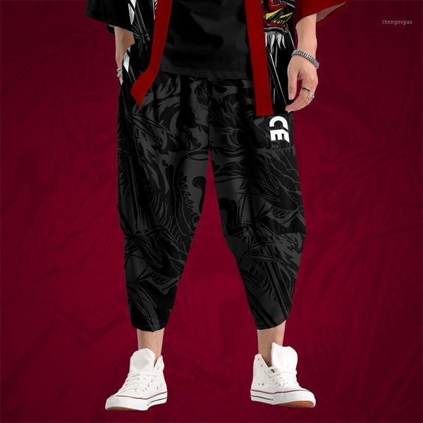 

men's pants men streetwear harem fashions trousers hip hop black print joggers sweatpants large size 6xl