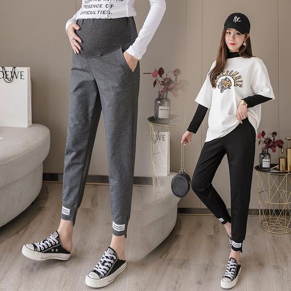 

maternity bottoms maternit pants dress for spring chic mom casual and panty outside, White