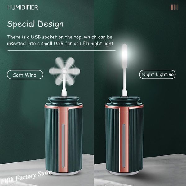 

large capacity usb air humidifier ultrasonic water mist maker quiet essential oil diffuser sprayer with colorful night light humidifiers