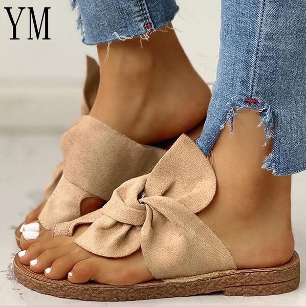 

fashion summer sandals shoes women bow slipper indoor outdoor flip-flops beach female slippers 42, Black