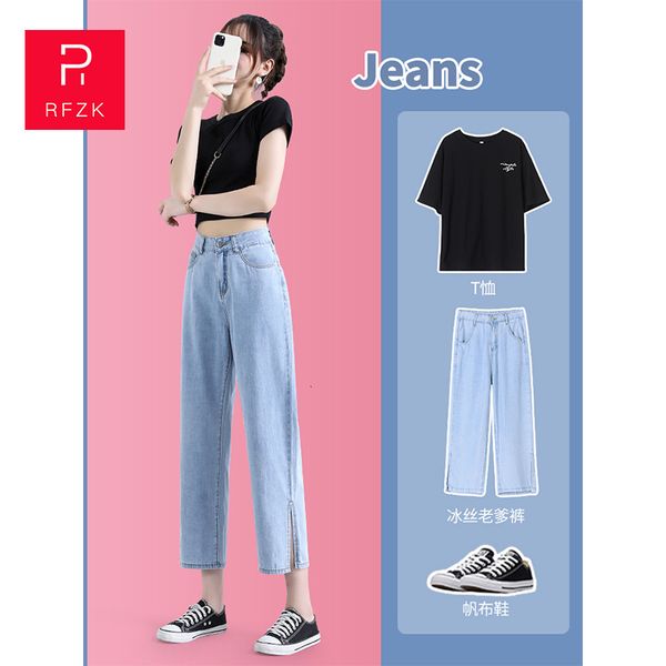 

women's jeans rfzk summer vintage woman cowboy denim pants trousers1 zik1, Blue