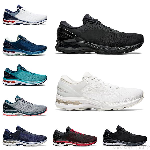 

gel kayano 27 men women shoes running all black white mako blue classic red techno cyan peacoat trainers mens sports sneakers