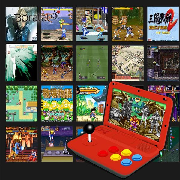 

portable game players 10 inch large-screen deskarcade console with clamshell folding support hd output joystick retro games