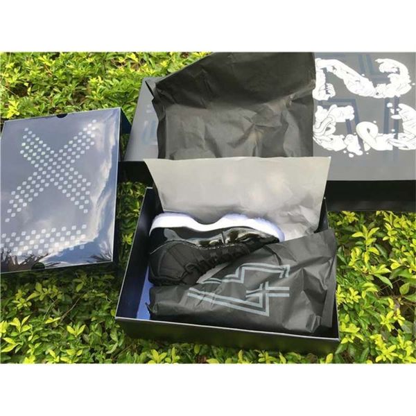 

with box 11s low 11 white black men basketball shoes mens sneakers sports xi trainers carbon fiber size 8-13 12