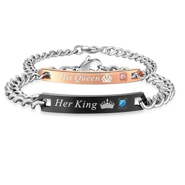 

charm bracelets trendy luxury couple bracelet dating accessories for girlfriend boyfriend romantic birthday gift party jewelry, Golden;silver
