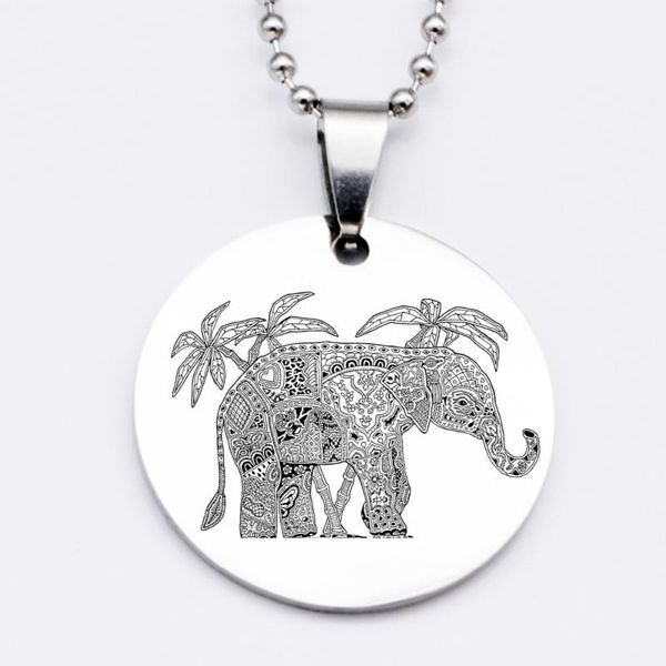 

earrings & necklace latest stainless steel jewelry elephant and coconut tree keychain gift for friend drop accepted yp6336, Silver
