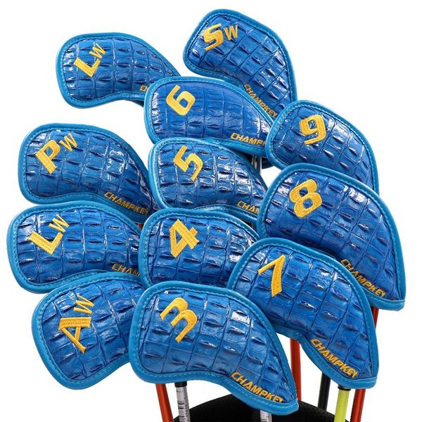 

[4 colors] crocodile pattern pu golf irons headcovers iron complete set head covers #3-9pasll 12pcs/lot mascot novelty gift of clubs