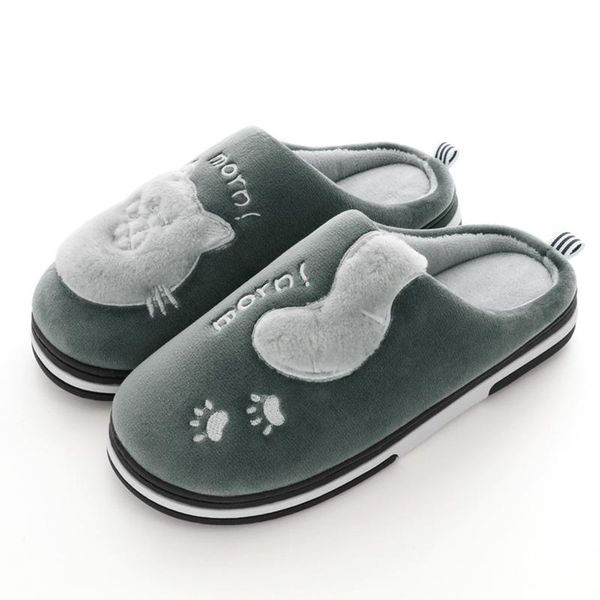 

women slippers home short plush warm woman suede living lovely cartoon soft platform ladies, Black