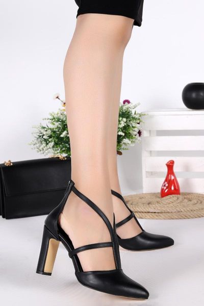 

sandals pnt 451026 skin 9 cm heel women shoes, Black