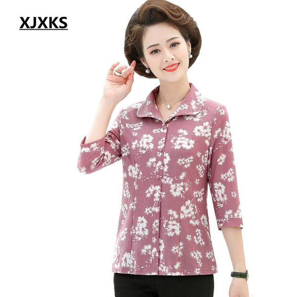 

shirt women floral print ladies casual vintage plus size cardigan tunic 2021 spring and summer blouse women's blouses & shirts, White