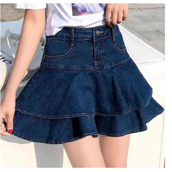 

skirts plus size s-9xl women denim mini jeans ruffles bodycon shorts high waist preppy style female saias j3295 na0b, Black