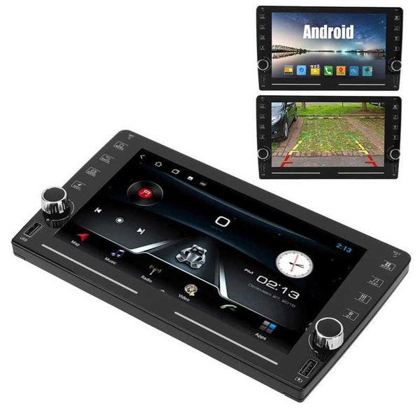 

car video mirror camera 9in wifi navigator dual knob 2 usb port touch screen player for android 10.0