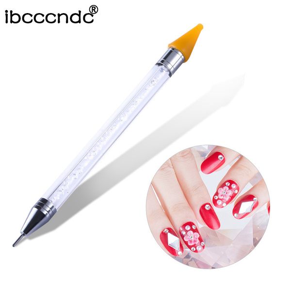 

stick pen manicure jewelry water double crayon point drill tool with hole