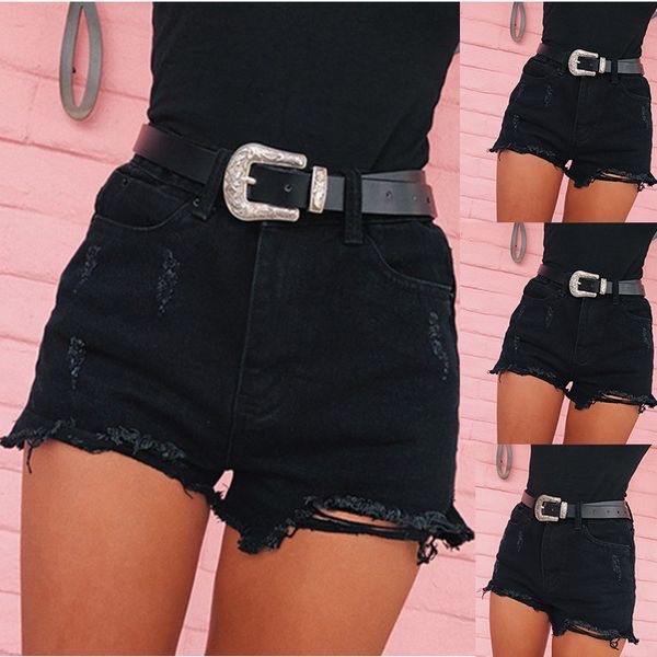 

Fashion A Pair Of Jeans 2021 Summer Ins High Waist Shorts Pants, Black