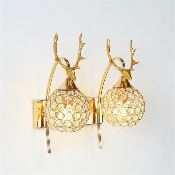 

wall lamps contemporary creative led gold sconces crystal lights indoor for home bedroom lamp
