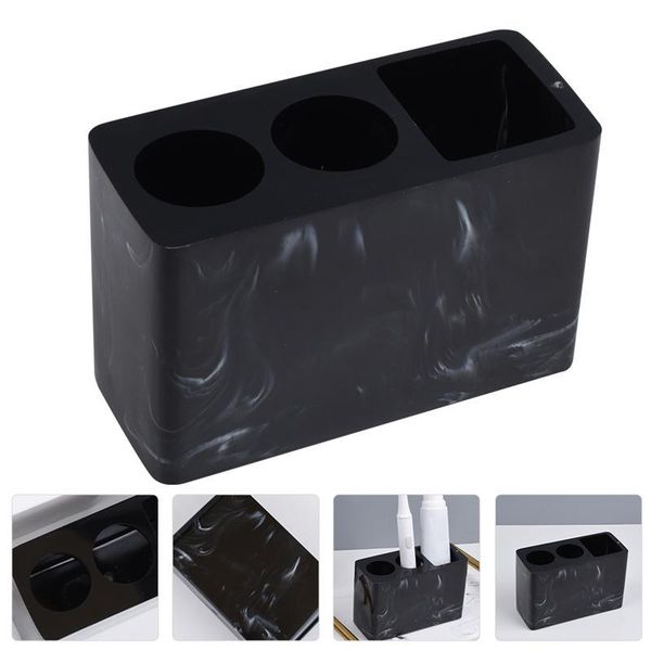

resin marble texture toothbrush holder stand bathroom toothpaste pedestal bath accessory set