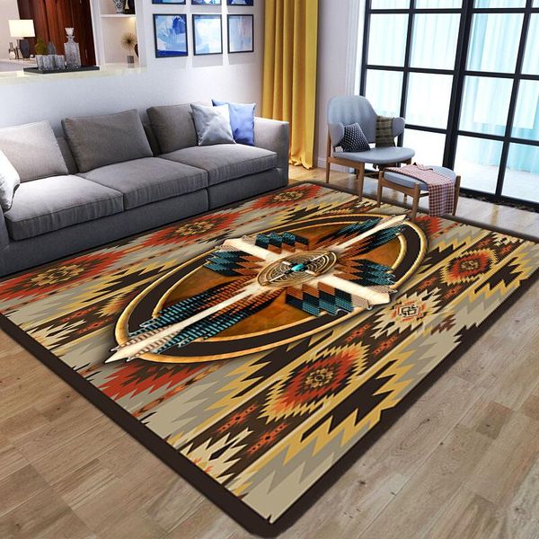 

carpets national style carpet soft flannel geometric 3d anti-slip area rugs floor mats bedroom for home living room decor