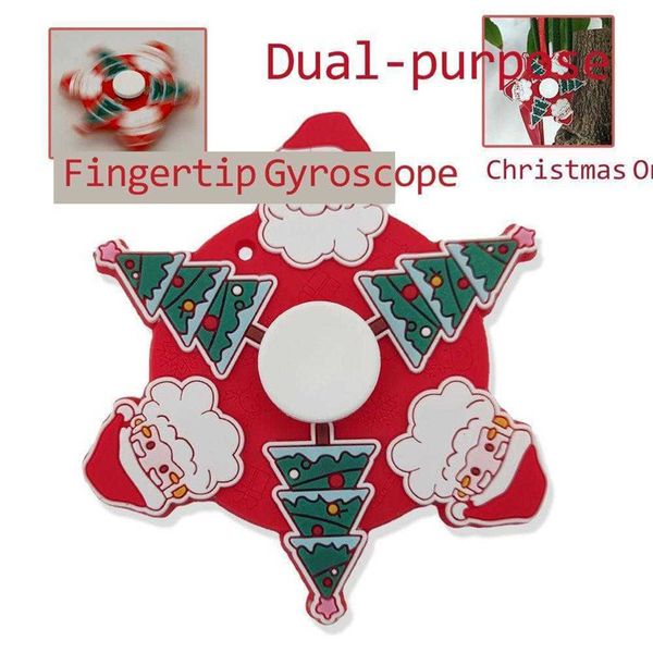 Spinner per bambini Anti ansia Giocattoli per dita Ornamento di Natale personalizzato Decorazione per feste di Natale Decorare l'albero Appeso Ciondoli per carte di quarantena