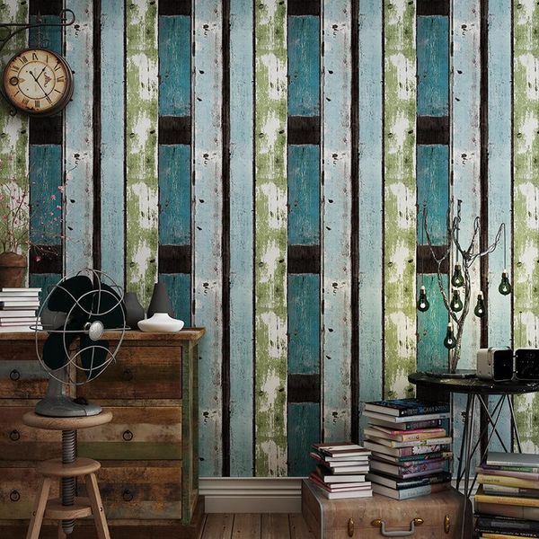 

wallpapers retro wallpaper industrial style loft nostalgic imitation wood grain american wooden board personality fashion nordic