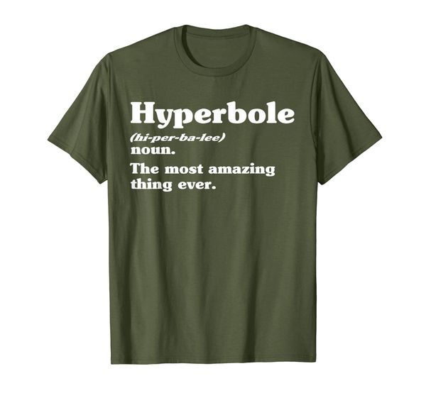

funny english teacher shirt - hyperbole definition, White;black