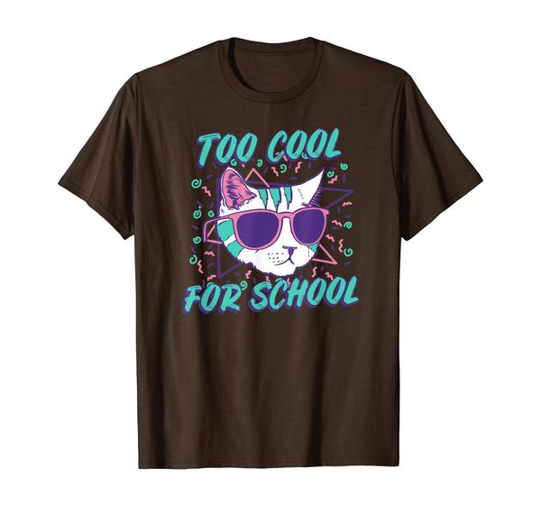 

too cool for school | vaporwave t-shirt, White;black