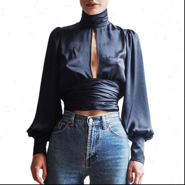 

girls arrival casual work womens shirt office loose hollow long sleeve solid, White