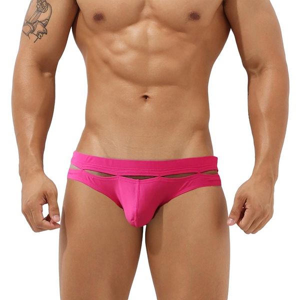 

men's swimwear mens swimming briefs bikini low waist beach swimsuit summer hollow out nylon quick dry breathable bathing trunks