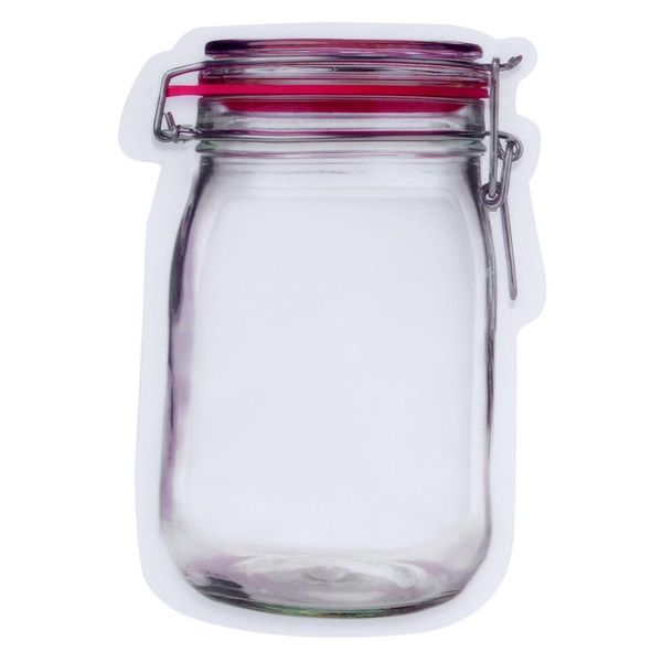

storage bottles & jars bottle shape clear bag plastic baggy grip self seal resealable reclosable for home sundries storages