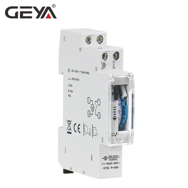 

timers geya tb45 din rail 17.5mm width mechanical timer switch 96 times on/off per day time set range 15 mins 110v 220v