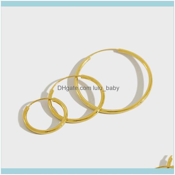 

jewelryjuly dream 925 sterling sier earrings small hoop exaggerated hip hop 18k gold for women fine jewelry bijoux & hie drop delivery 2021, Golden;silver