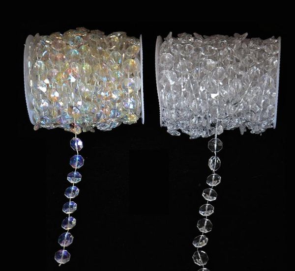 

2021 30m diy iridescent garland diamond acrylic crystal beads strand shimmer wedding decoration wedding centerpieces