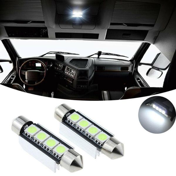 

emergency lights interior led bulbs 4-section smd dome 12mm x 41mm bright car