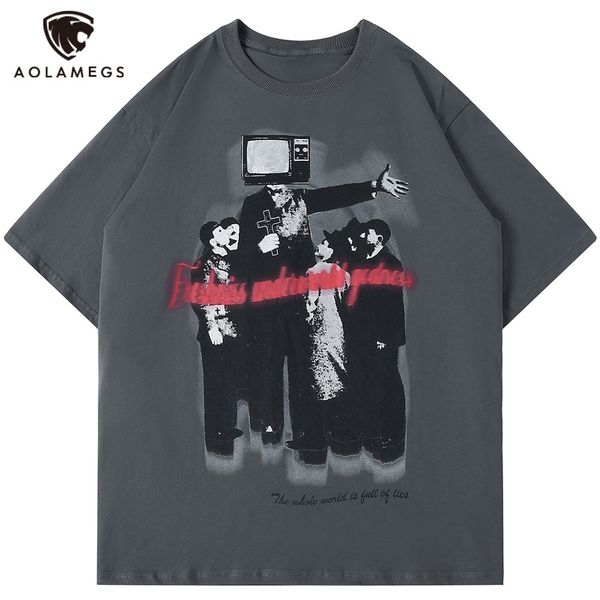

men's polos aolamegs t-shirt men of the vintage funny crowd printed men's shirts will see casual neck baggy high street hipster co, White;black