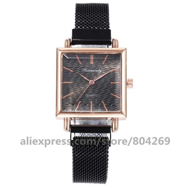 

wholesle square dial ladies watch fashion women watches girl gift clock dress quartz magnetic wristwatch zegarek damski wristwatches, Slivery;brown