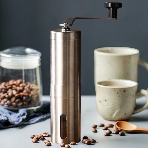 

manual coffee grinders portable grinder stainless steel bean adjustable kitchen pepper nuts spice mill grinding machine