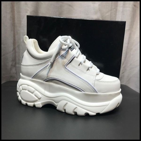 

dress shoes platform sneakers women increase casual chunky fashion buty damskie leather ladies zapatos de mujer, Black