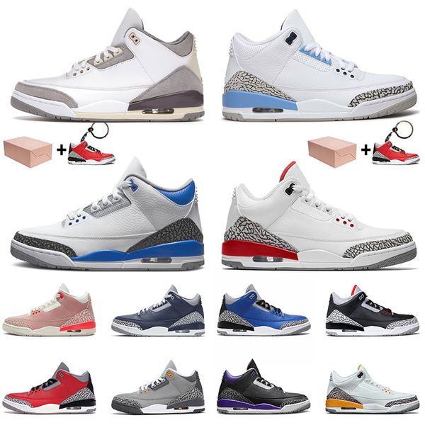 

2021 with box women men 3s basketball shoes jumpman 3 rust pink ma maniere sneakers racer blue midnight navy laser orange sports trainers