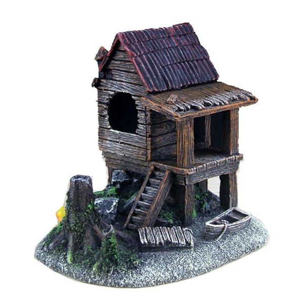 

decorations aquarium decoration retro house castle shelter landscaping underwater landscape fish tank ornament