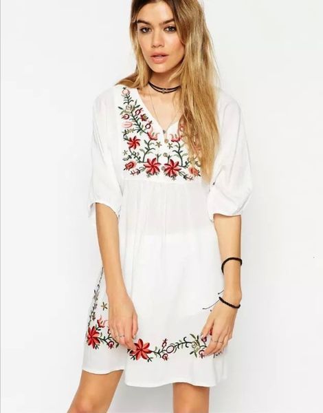 

all cotton sweet loose size style bauhinia embroidered women, White;black