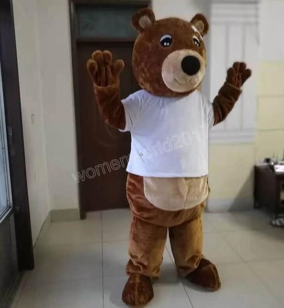 Cadılar bayramı Kahverengi Teddy Bear Maskot Kostüm Yüksek Kalite Özelleştirmek Karikatür Anime Tema Karakter Unisex Yetişkinler Kıyafet Noel Karnaval Fantezi Elbise