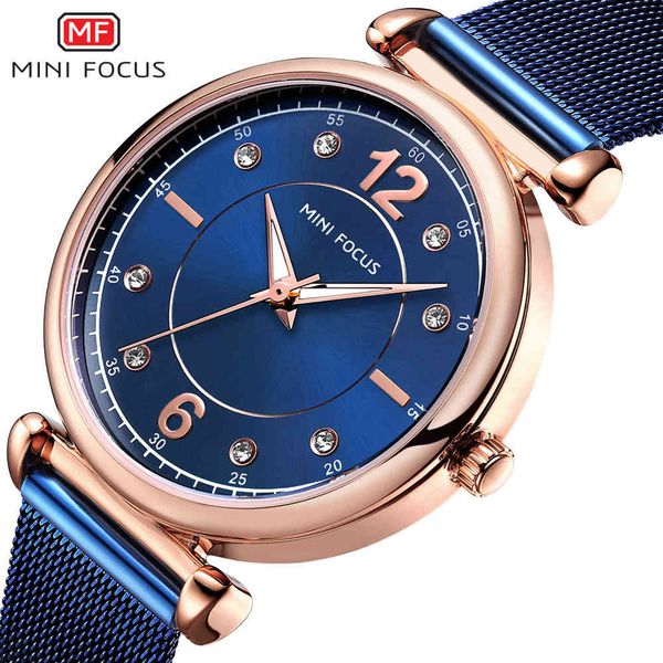 

watch mini focus popular women's fashion waterproof band with diamond luminous 0177l, Slivery;brown