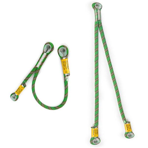 

cords, slings and webbing 22kn braided prusik cord loop sewn eye to y v shaped rescue fall protection safety lanyard point rope