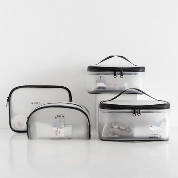 

storage bags transparent cosmetic bag, portable travel handbag, skin care product box, large capacity toiletry bag